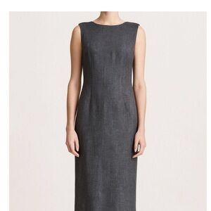 Elegant Gray Sleeveless Dress